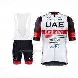 2022 Fietskleding UAE Zwart Wit Rood Korte Mouwen en Koersbroek