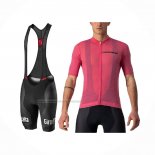 2021 Fietskleding Giro D'italie Roze Korte Mouwen en Koersbroek