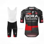 2023 Fietskleding Bora-Hansgrone Zwart Rood Korte Mouwen en Koersbroek