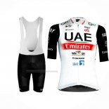 2023 Fietskleding UAE Zwart Wit Korte Mouwen En Koersbroek