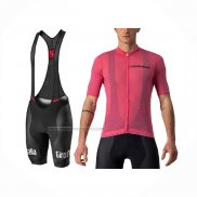 2021 Fietskleding Giro D'italie Roze Korte Mouwen en Koersbroek