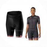 2024 Fietskleding Vrouw Giro D'italie Zwart Korte Mouwen En Koersbroek