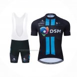 2021 Fietskleding DSM Blauw Zwart Korte Mouwen en Koersbroek